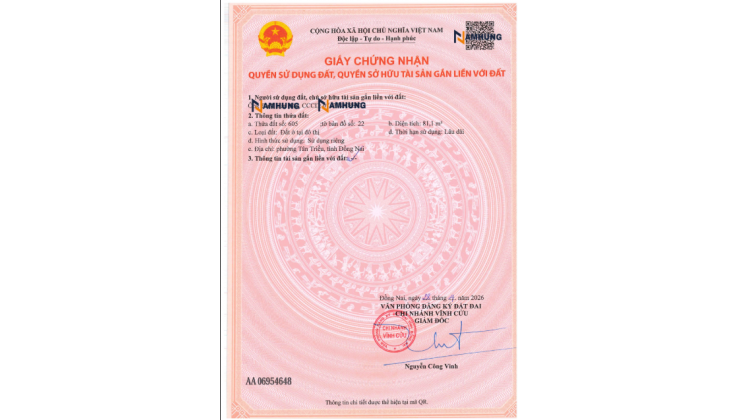 CHỦ KẸT TIỀN BÁN GẤP MIẾNG ĐẤT NGAY TRUNG TÂM THẠNH PHÚ SHR THỔ CƯ